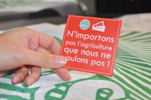 Un message clair pour s’opposer aux accords de libre-échanges entre l’UE, le Mercosur et le Canada.