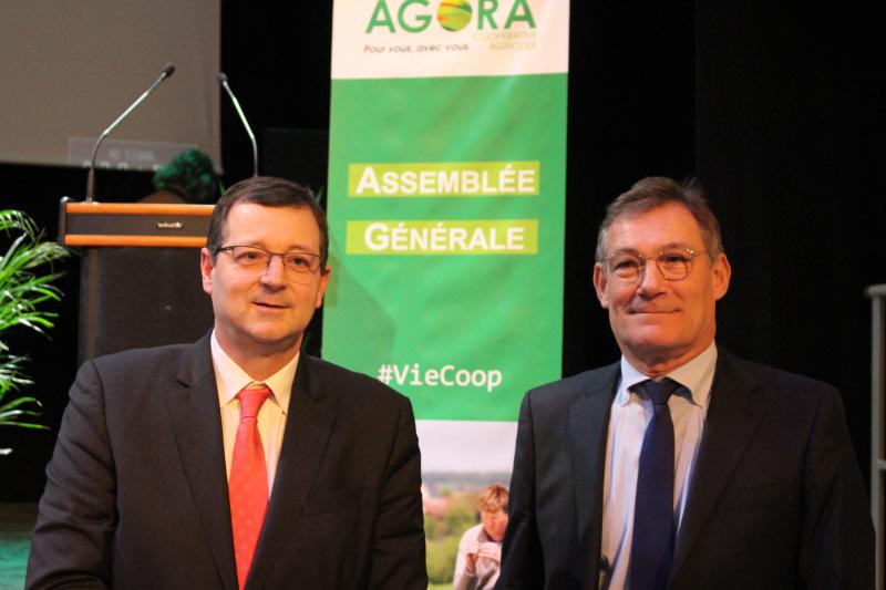 Thierry Dupont, président d’Agora, et Jean Xavier Mully, directeur de la coopérative.