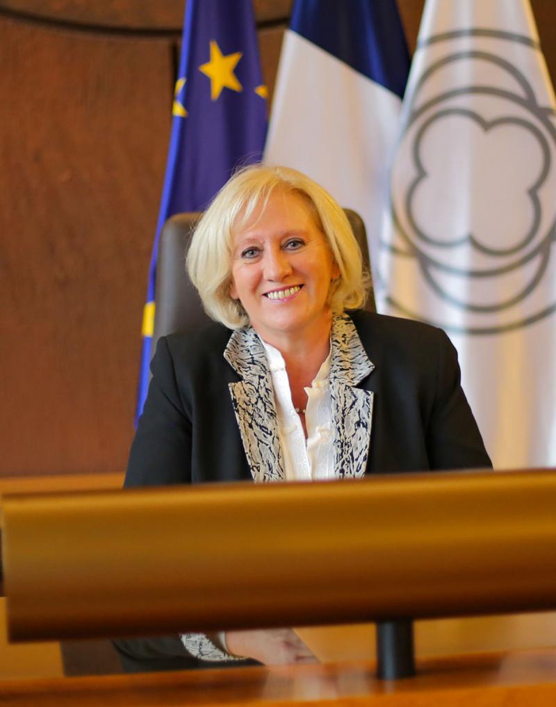 Nadège Lefebvre, présidente du Conseil départemental.