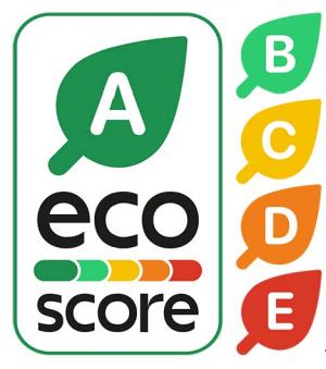 L'ecoscore est un indicateur représentant l'impact environnemental des produits alimentaires.
Il classe les produits en cinq catégories (A, B, C, D, E), de l'impact le plus faible, à l'impact le plus élevé.