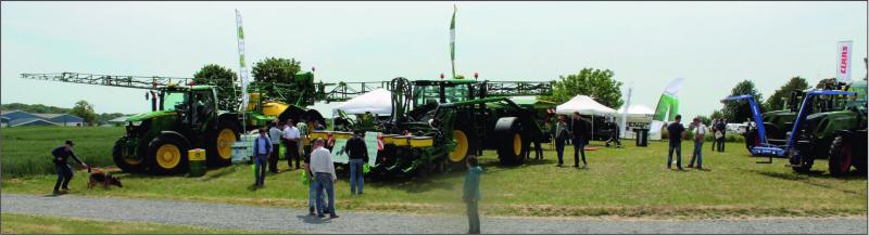 Les concessionnaires exposaient leurs matériels pour la pulvérisation et l’épandage modulés, le guidage et le semis de précision ou encore le lestage automatique des pneus. © Action Agricole Picarde
