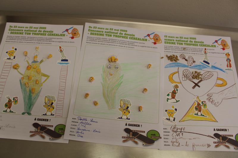 Les classes participent au concours de dessin organisé par Passion céréales. © DLC