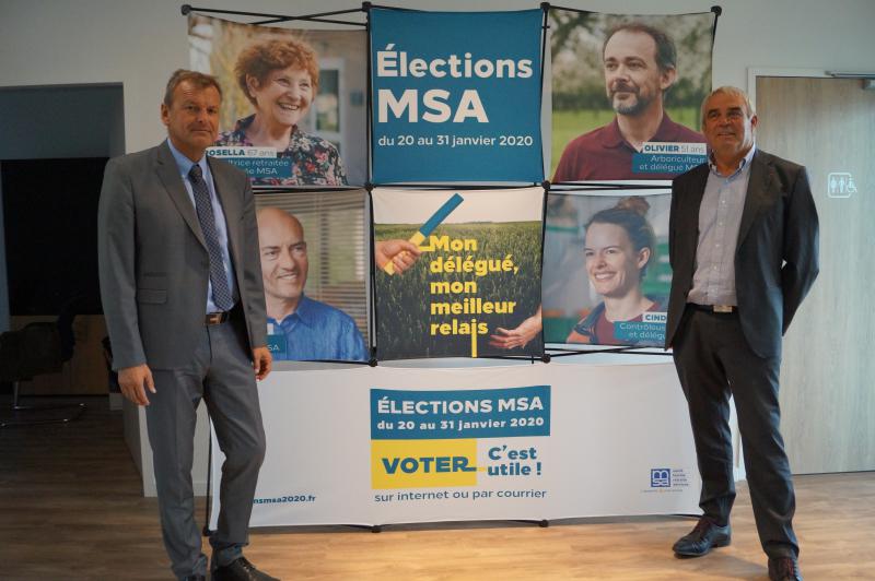Edgard Cloerec, directeur, avec Patrick Couillaud, président
de la MSA des Charentes (à droite).