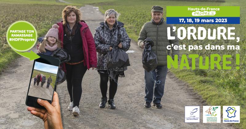 La sixième édition de l'opération citoyenne «Hauts-de-France Propres» se déroulera les 17, 18 et 19 mars 2023.