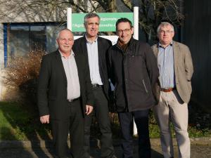 De gauche à droite : Dominique Graciet, président de la Chambre régionale Nouvelle-Aquitaine, Luc Servant, vice-président, Olivier Degos, directeur général, et Bruno Millet, directeur général adjoint.
