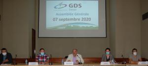À la tribune de cette AG de GDS Creuse, se trouvaient autour du président Philippe Monteil, le Dr Bénédicte Martineau, cheffe de service de la DDCSPP, Nicolas Simonnet, vice-président du Conseil Départemental, Yves Henry, président du Comité d’orientation de l’élevage de la Chambre d’Agriculture et le Dr Nicolas Athanassiadis, président du GTV 23.