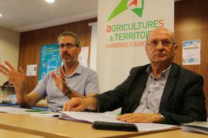 Stéphane Guioullier, président de la Chambre dagriculture, et Thierry Lanau, directeur.