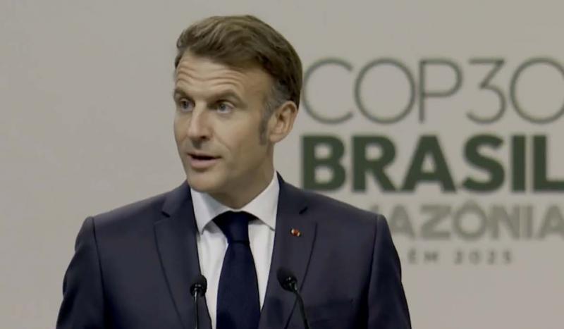 Discours du président Emmanuel Macron à la Cop30 de Belém, au Brésil.