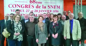 Les représentants des départements membres de la commission régionale Nord Bassin Parisien Fermiers, lors du congrès SNFM des 27 et 28 janvier derniers à Vesoul.