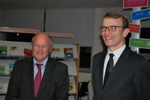Philippe Lebrun vice-président de l’Institut LaSalle Beauvais-Esitpa, et Philippe Choquet, directeur général. La naissance de l’Institut polytechnique LaSalle-Esitpa a été présentée le 6 janvier, le matin à l’APCA à Paris, et le soir à Beauvais lors d’une conférence de presse.