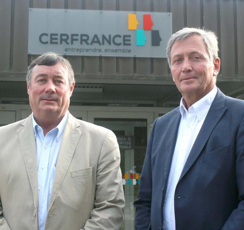 De gauche à droite : Jean-Michel Decherf, président délégué de Cerfrance Picardie-Nord de Seine et Hervé Demalle, président.