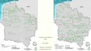 Cogénération à gauche, injection à droite.