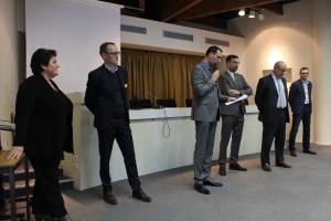 Brigitte Henry, Laurent Migam et Fabrice Riquier, directeurs respectivement d’AS60-AGC, de la FDSEA et de la Chambre d’agriculture, et les présidents, Guillaume Chartier pour la FDSEA, Jean-Luc Poulain pour la Chambre d’agriculture, et Didier Verbeke pour AS60. Étaient également présents d’autres responsables professionnels, dont Luc Smessaert et François Mellon.