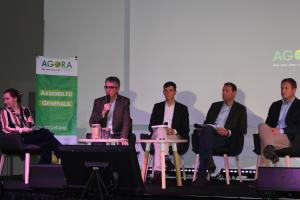 Guillaume Van de Velde, directeur de Cérémis, Guillaume Roullet, directeur d'Unisigma, Amaury Toupet, vice-président d'Agora, et Vincent Grégoire, responsable durabilité pôle agricole chez Tereos.