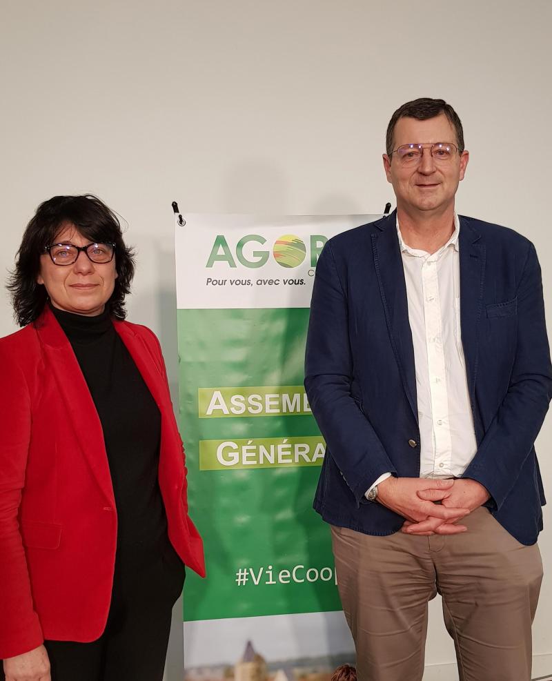 Agnès Duwer, nouvelle directrice, et Thierry Dupont, président de la coopérative.