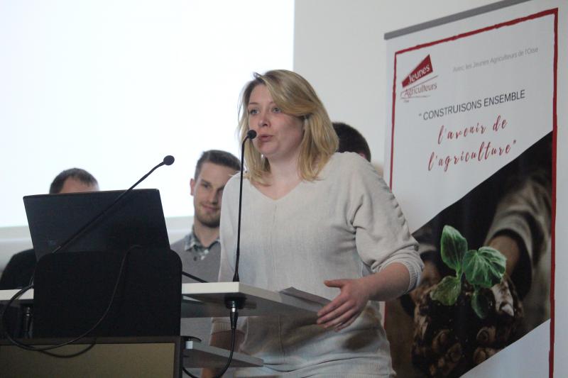 Anaïs Lucien, présidente des Jeunes Agriculteurs de l'Oise.