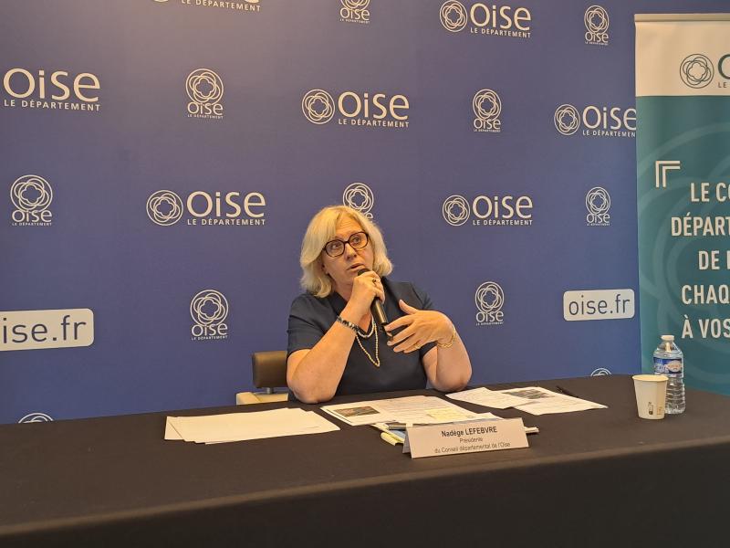 Nadège Lefèbvre, présidente du conseil départemental de l’Oise.