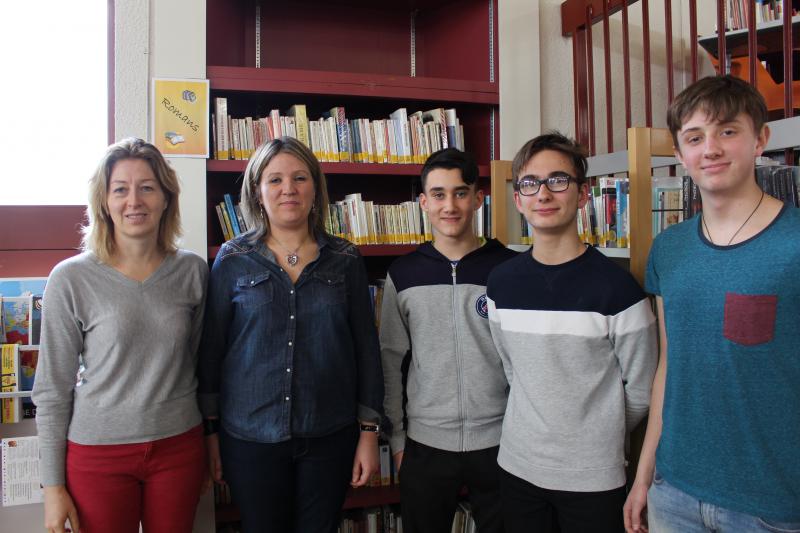 De gauche à droite : Stéphanie Debriester, Angélique Gance, Benjamin Régnier, Maxime Deschamps et Étienne Blanchard.
